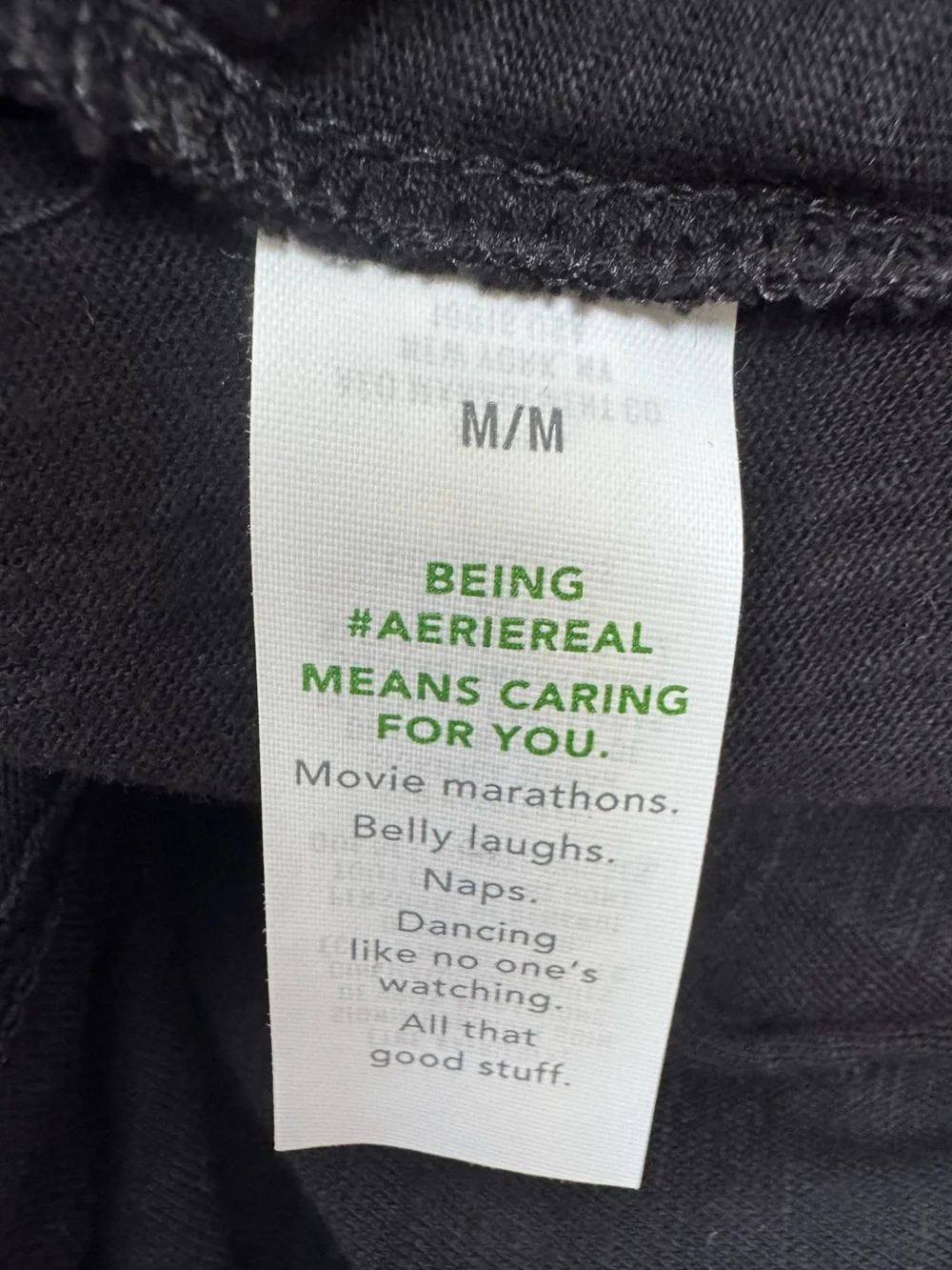 aerie Womens Sz M Black V-Neck Oversized Tee